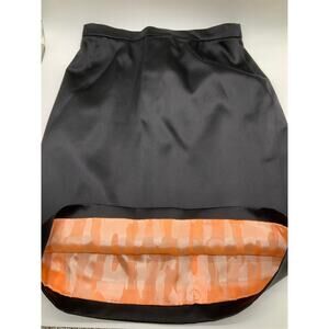 Christian LaCroix Black Silk A Line midi Skirt lined sz 40/ 6
